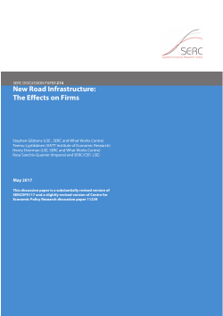 New Road Infrastructure: The Effects on Firms
