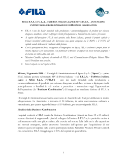 Space S.p.A. e F.I.L.A.