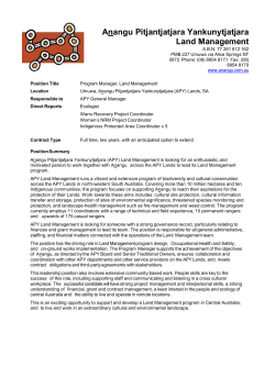 Anangu Pitjantjatjara Yankunytjatjara &ndash; Land