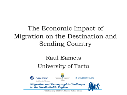 The Economic Impact of Migration on the Destination and Sending
