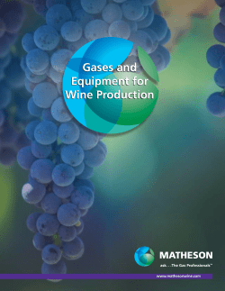 Gases and Equipment for Wine Production Gases and