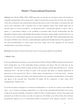 Hurley`s Transcendental Enactivism