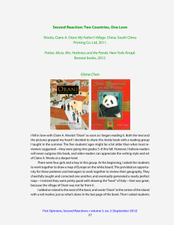 Second Reaction: Two Countries, One Love - Purdue e-Pubs