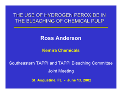 the use of hydrogen peroxide in the bleaching of chemical pulp