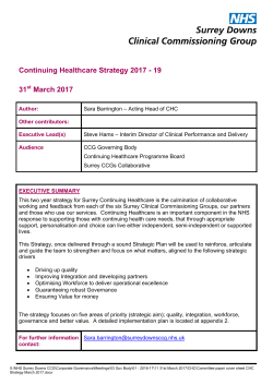Continuing Healthcare Strategy 2017 - 19 31