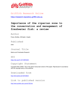 Importance of the riparian zone to the conservation