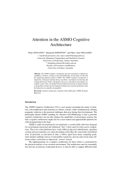Attention in the ASMO Cognitive Architecture