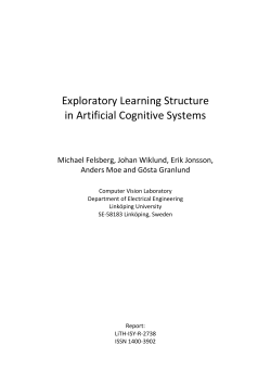 Exploratory Learning Structure in Artificial Cognitive Systems