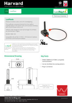 LN LeafNut LeafNode Key Facts Dimensional Drawing