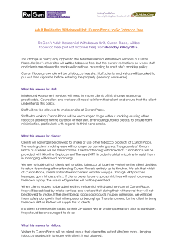 Adult Residential Withdrawal Unit (Curran Place) to Go Tobacco