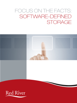 focus on the facts: software-defined storage