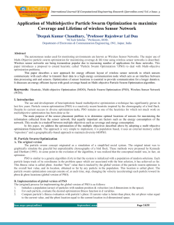 application of multi-objective particle swarm optimization to