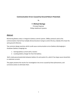 Communication Errors Caused by Ground Return Potentials F