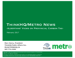 Metro Poll February 2017 - Carbon Tax Views Final