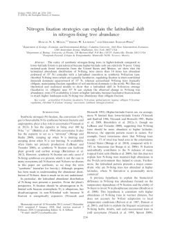 Nitrogen fixation strategies can explain the latitudinal shift