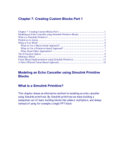 Modeling an Echo Canceller from Primitive Blocks