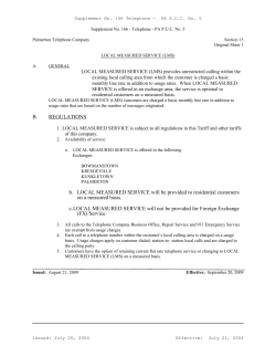 Local Measured Service