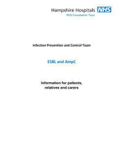 ESBL and AmpC - Hampshire Hospitals NHS Foundation Trust