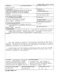 Temperature Differential Effect on Falling Weight