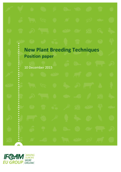 New Plant Breeding Techniques