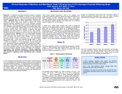 Clinical Response of Maxillary and Mandibular Teeth Following Use