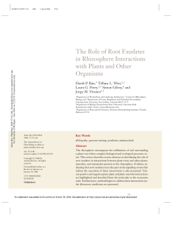 the role of root exudates in rhizosphere interactions with plants and