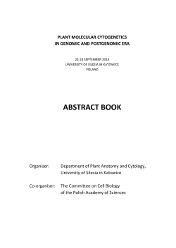 abstract book - Plant Molecular Cytogenetics