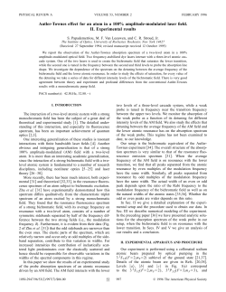 Autler-Townes effect for an atom in a 100% amplitude
