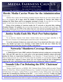 Hersh: Media Carries Water for the Administration Justice Scalia