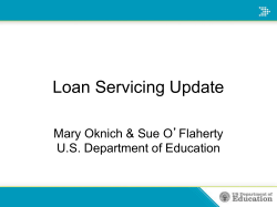 Direct Loan Servicing Update