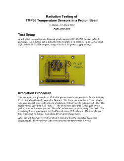 Radiation Testing of TMP36 Temperature Sensors in a Proton
