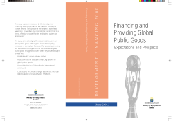 Financing and Providing Global Public Goods