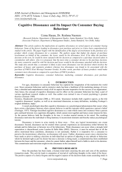Cognitive Dissonance and Its Impact On Consumer