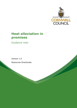 Heat alleviation in premises Guidance note Purpose 3 Legislation 3