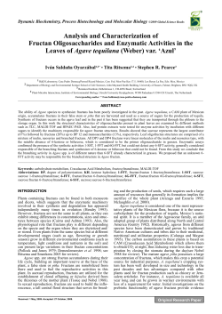 Analysis and Characterization of Fructan Oligosaccharides and