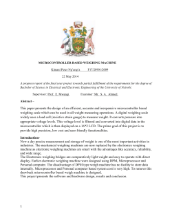 MICROCONTROLLER BASED WEIGHING MACHINE