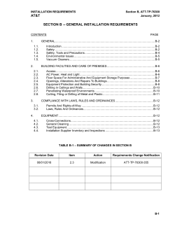 section b -- general installation requirements