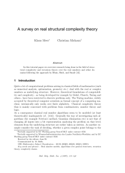 A survey on real structural complexity theory