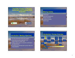Riparian Restoration and Pumping Plant Feasibility