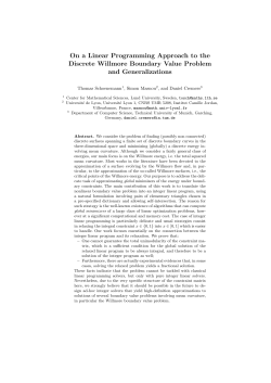 On a Linear Programming Approach to the Discrete Willmore
