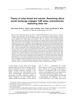 Theory of mind broad and narrow - Center for Evolutionary Psychology