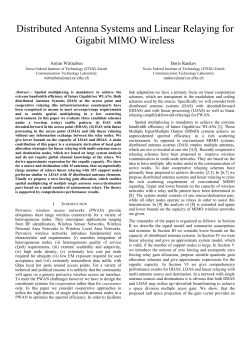 Distributed Antenna Systems and Linear Relaying for Gigabit MIMO