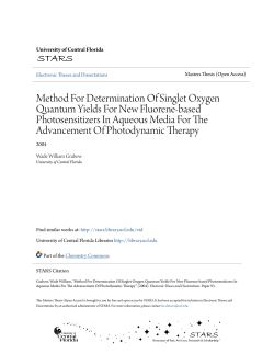 Method For Determination Of Singlet Oxygen Quantum Yields For