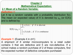 Let X be a random variable with a probability d
