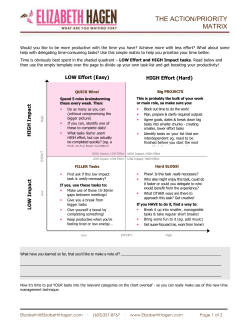 The Action/Priority Matrix