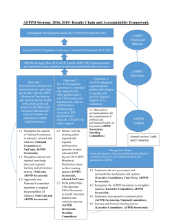 AFPPD Strategy 2016-2019: Results Chain and Accountability