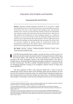 Education that Enables and Satisfies