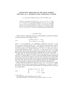 asymptotic behavior of the least energy solution of a