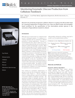 Monitoring Enzymatic Glucose Production from Cellulosic