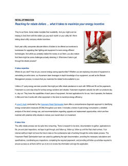 Reaching for rebate dollars &hellip; what it takes to maximize